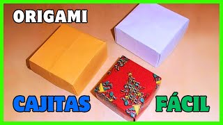 ⩥ Cómo hacer una CAJA de papel CON TAPA Fácil  Origami PASO A PASO [upl. by Eltsryk638]