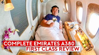 The Complete Emirates A380 First Class Review [upl. by Ebehp]