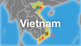 Vietnam  Geografie Bevölkerung amp Wirtschaft [upl. by Eesac716]