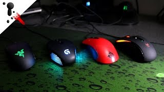 Logitech G302 VS SteelSeries Kinzu V3 VS Razer Abyssus 2014 VS Rapoo V300 Review [upl. by Annabel]