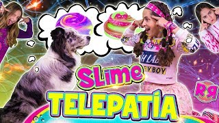 SLIME por TELEPATÍA con mi PERRO 🐶 Twin TELEPATHY SLIME challenge 🤯 Haciendo SLIME telepáticamente [upl. by Zonnya974]