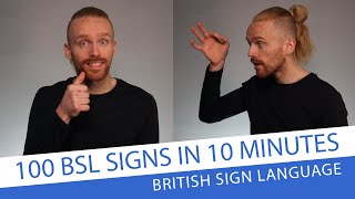 Learn 100 BSL Signs in 10 Minutes [upl. by Jacinthe8]