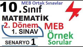 10 Sınıf Matematik 2 Dönem 1 Yazılı Örnek Senaryo Çözümleri  Senaryo 1  MEB örnek sorular 1 [upl. by Leticia]