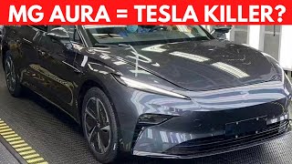 NUEVO MG R AURA Berlina eléctrica cazada [upl. by Netsirc]