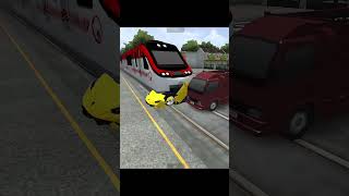 🚆 Train Vs Lamborghini 🏎️ Bus simulator Indonesia shorts shortsvideo shortsfeed [upl. by Oilasor]