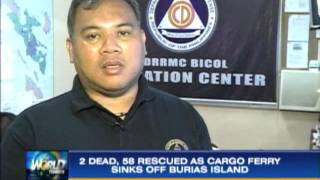 Ferry sinks off Masbate 2 dead 58 rescued [upl. by Casi]