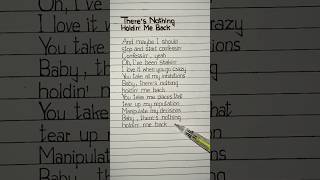 shawn mendes theres nothing holdin me back lyrics shawnmendes lyrics [upl. by Yanaton345]