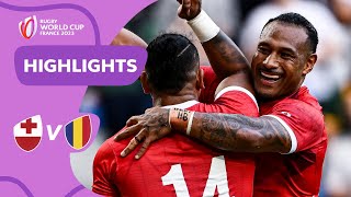 10 try thriller  Tonga v Romania  Rugby World Cup 2023 Highlights [upl. by Moser488]