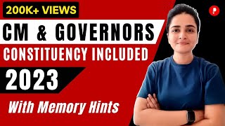 CMs amp Governors of India 2023  All States amp UTs  मुख्यमंत्री और राज्यपाल  Memory Tricks Parcham [upl. by Bone852]