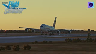 Emirates Airbus A380 Landing At King Fahd International Airport  MSFS [upl. by Anoyi]