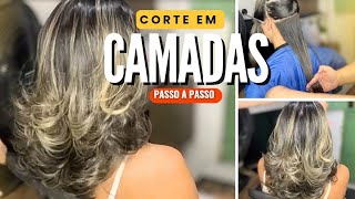 Como fazer corte em camadas passo a passo camadasrepicadas corterepicado [upl. by Attiuqram456]