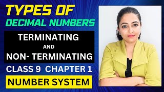 Types of decimal numbers  Terminating and non terminating decimal  Class 9  Number system [upl. by Iturk969]