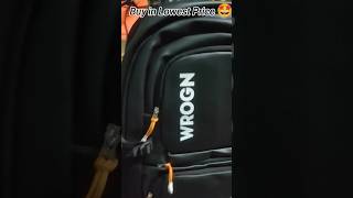 WROGN Backpack buy in lowest price  1000 rupees Bag In just Rs 600 review cheepprice wrogn bag [upl. by Henson]