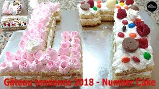 Number Cake  Letter Cake gâteau tendance 2018 gâteau en chiffres [upl. by Eibo]