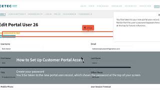 How to Set Up Customer Portal Access in Cetec ERP [upl. by Notsyrb]