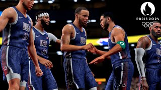 The Avengers in Paris  NBA 2K24 Olympics Mode  USA vs Brazil  Ultra Realistic Gameplay [upl. by Ettedranreb]