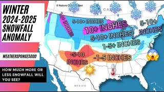 Winter 20242025 Snowfall Anomaly Forecast [upl. by Joappa]