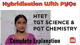 Hybridisation With steric number for HTET TGT SCIENCE AND PGT Chemistry shzclasseshtet2024 [upl. by Barrie]