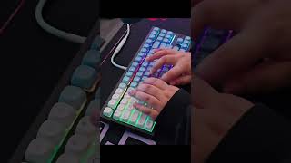 Galaxy80  Akko Cream Blue Pro Switches Sound Test mechanicalkeyboard customkeyboard keyboardasmr [upl. by Asereht]