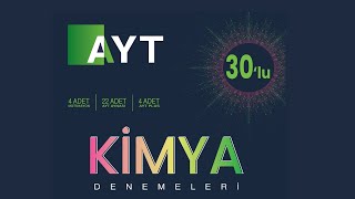 AYT Kimya 4Deneme Çözümü  Kafa Dengi Kimya Denemeleri [upl. by Annahavas]