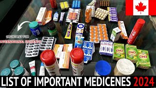 MEDICINES TO CARRY FOR CANADA 2024 ✈️🇨🇦ll DO WE NEED A PRESCRIPTION  DO NOT FORGET THESE MEDICINES [upl. by Bradleigh]