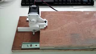 3d Printed Rack and Pinion linear motion drive system prototype [upl. by Alimac]