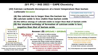 Temperature amp Enthalpy in Carbonate Decomposition  202342U1P1 CAPE Chemistry [upl. by Pournaras]