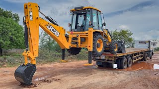 Our Brand New JCB 3DX Super 4x4 Unloading from Truck in Jcb Showroom 2024 [upl. by Chevalier245]