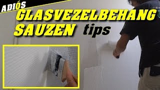 GLASVEZELBEHANG SCHILDEREN tips om glasvezelbehang BETER te sauzen [upl. by Ielirol138]