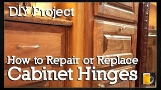 How to repair or replace Cabinet Hinges European Cabinet Hinges [upl. by Nahpos]