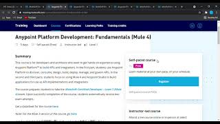 MulesoftCertifiedDeveloperLevel 1  Mule4  Getting started with mulesoft  Mulesoft training [upl. by Eicirtap757]