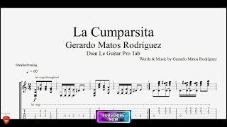 Guitar Tango La Cumparsita for Guitar Tutorial with TABs [upl. by Rooney587]