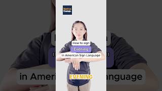 How to sign quotEveningquot in American Sign Language [upl. by Anairt]