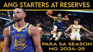 Ang STARTERS at RESERVES ng WARRIORS para sa season ng 202425 [upl. by Etnovert]