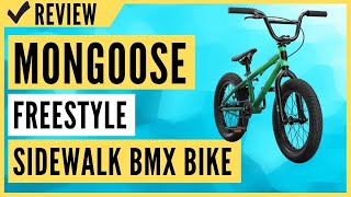 Mongoose Legion Freestyle Sidewalk BMX Bike for Kids Review [upl. by Oinotnaesoj]