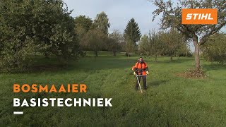 Maaitechnieken basistechniek  STIHL Bosmaaiers [upl. by Eran]