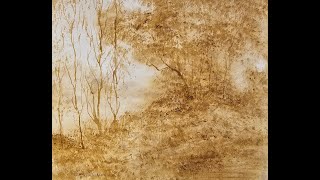 Tonalist Fast and loose Watercolor Landscape Tutorial Daniel smith goethite [upl. by Neehar]