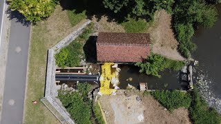 🐟 Travaux de renforcement des appuis dun pont sur la rivière lArdoux  ClérySaintAndré Loiret [upl. by Nylireg]