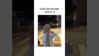 Hijab with earrings tutorial [upl. by Anitsirt]