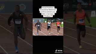 Kenyan Ferdinand omanyala the fastest man on Africa continent wins 100m in Germiston South Africa [upl. by Lyontine]