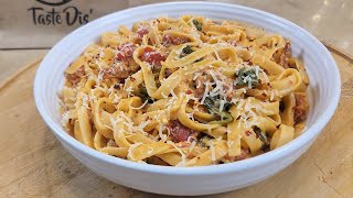 Creamy Sun dried Tomato Fettuccine [upl. by Lyn]