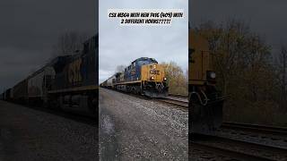 CSX M364 with new 7416 409 with what sound like 2 horns but not 1172024 shorts [upl. by Chari]