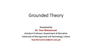 Grounded Theory  Urdu  Dr Yaar [upl. by Macnair215]