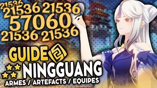 Ningguang 4⭐ Incroyable  Guide Artéfacts Teams amp Armes   Genshin Impact [upl. by Niehaus603]