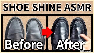 SHOOPEN loafers shoes BeforeampAfter shoeshineasmr shoeshine जूतेकीचमक shoepolish [upl. by Pippas185]