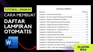 Cara Membuat Daftar Lampiran Otomatis di Ms Word dengan CEPAT [upl. by Alexandre]