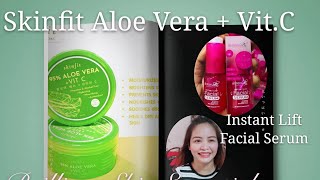 Daily routine with Skinfit Aloe Vera  Vitamin C amp Instant Lift Facial Serum Everyday look [upl. by Entruoc231]