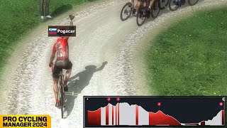 PUNCTURES EVERYWHERE  GRAVEL STAGE RACE 2  Pro Cycling Manager 2024 [upl. by Levesque773]