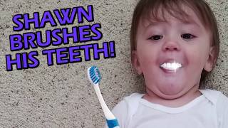 FUNnelVis SHAWNS 1st STEPS  Wont Go To Sleep  Brushing Teeth FUNnel V Vlog [upl. by Haneen]