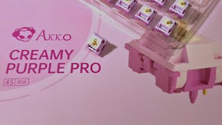 Budget Tactile Thock Akko Creamy Purple Pro Sound Test specs in description [upl. by Aneehsyt]